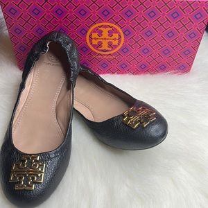 Tory Burch Melinda Ballet Tumbled Leather Size 7.5